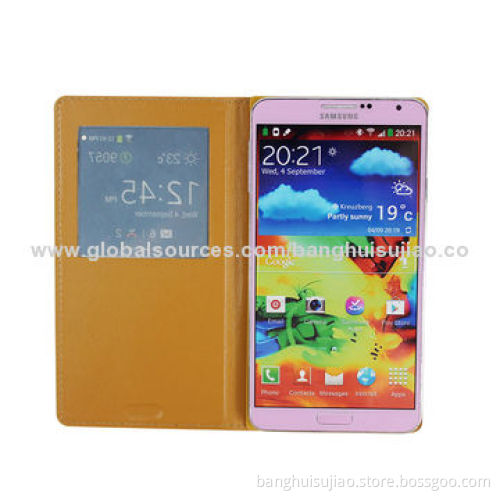 2014 New Leather Mobile phone Case for Samsung Galaxy Note 3 N9000, Resists Dirt and Scratch